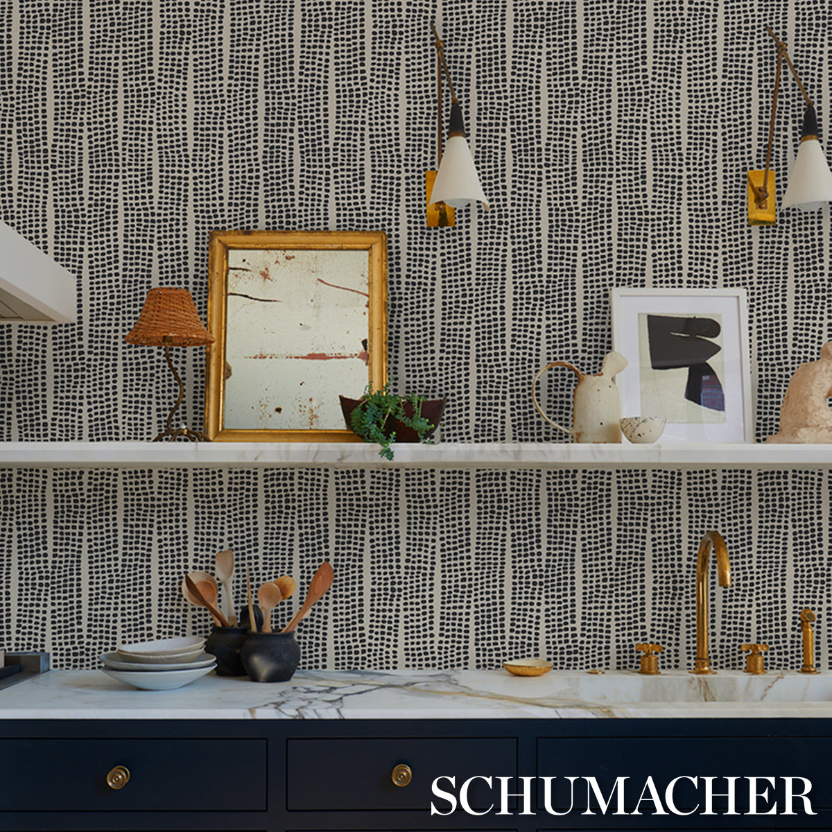 Schumacher Mesa Carbon Wallpaper 5016110