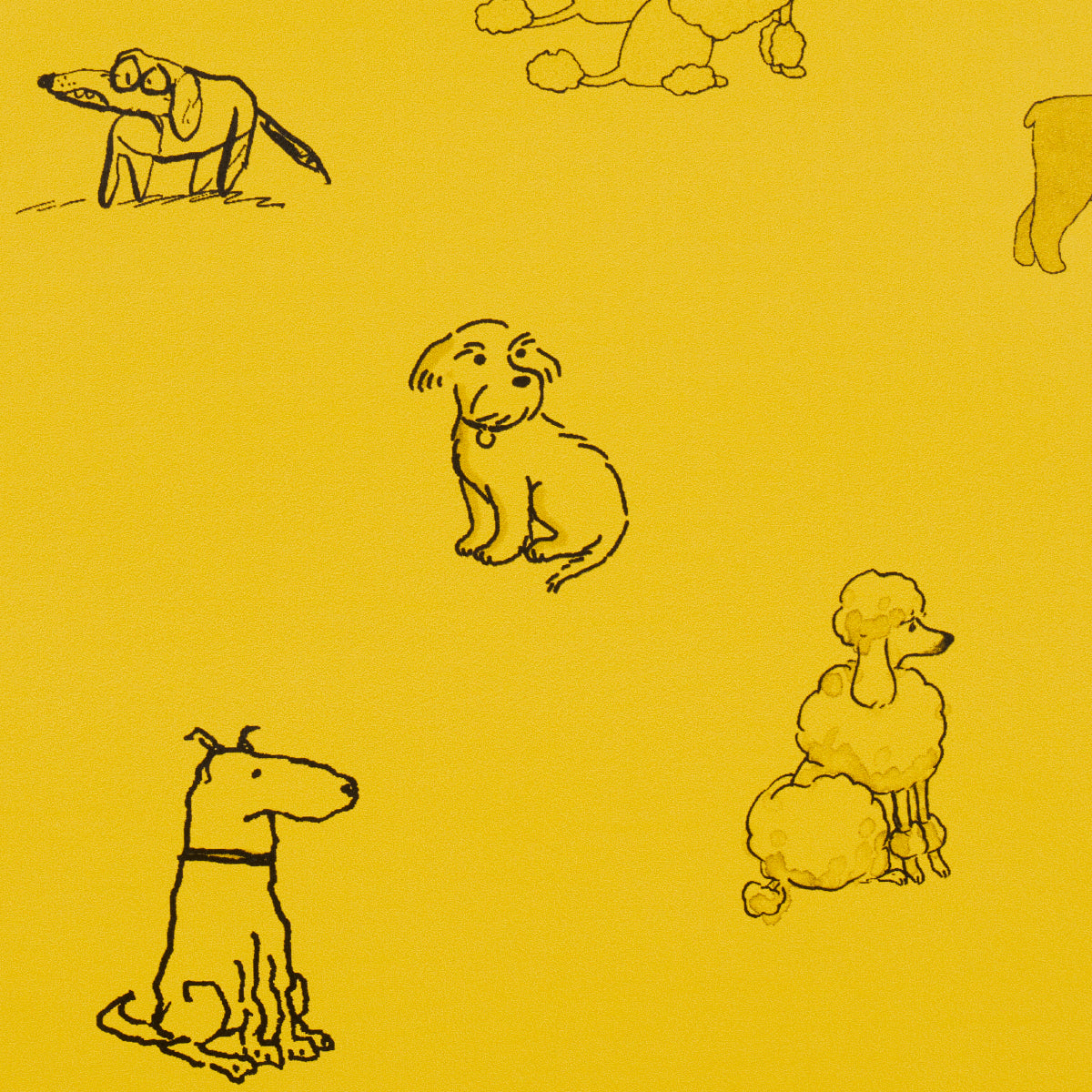 Schumacher Good Dogs Everywhere Taxi-Cab Yellow Wallpaper 5016131