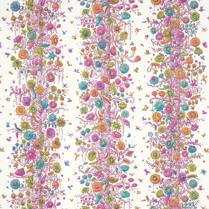 Schumacher Edward Steed's Towers Of Flowers Multicolor Burst Wallpaper Sample 5016140