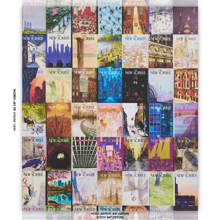 Schumacher The New Yorker City-View Covers Multicolor Wallpaper Sample 5016160