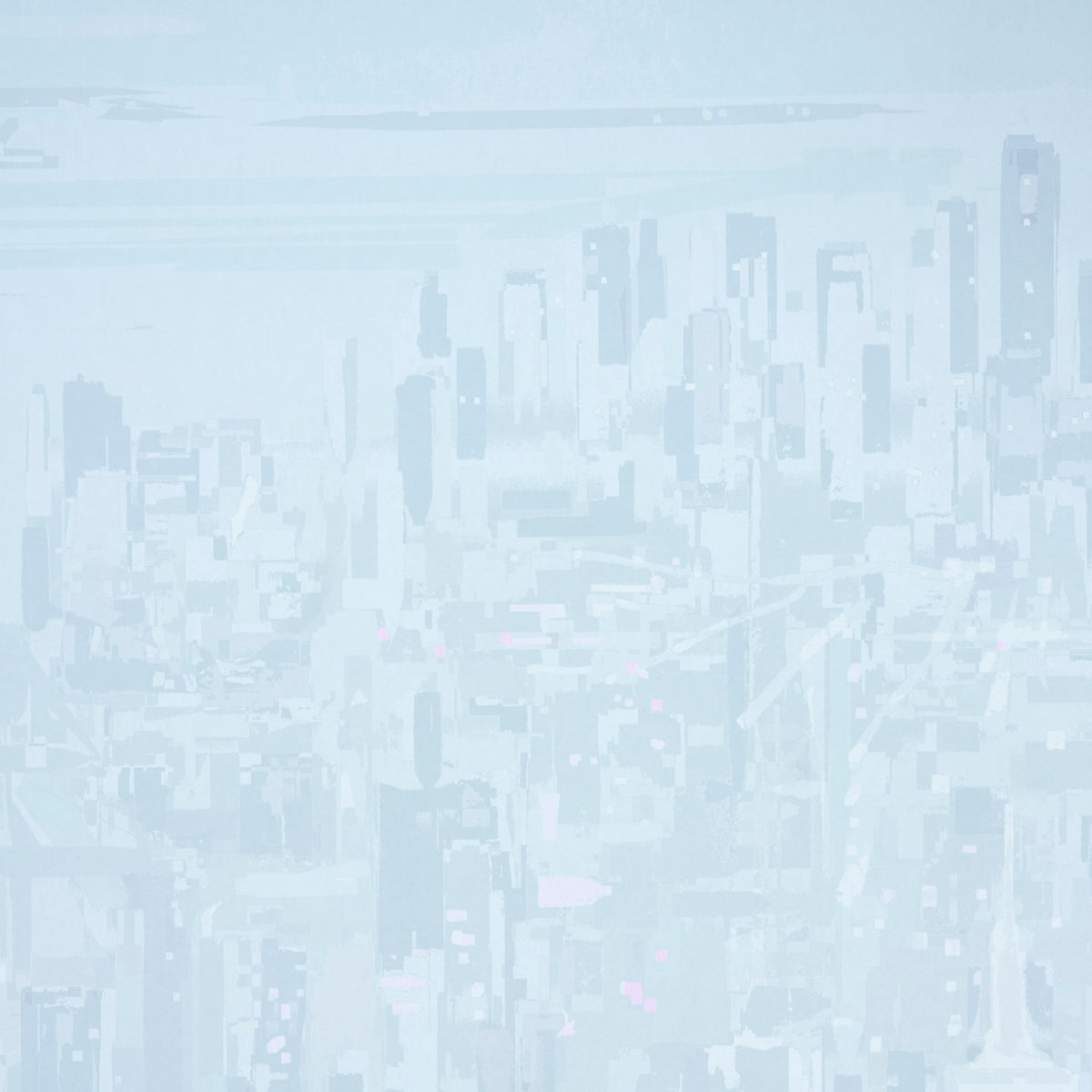 Schumacher Pascal Campion's New York Skyline Blue Wallpaper 5016190