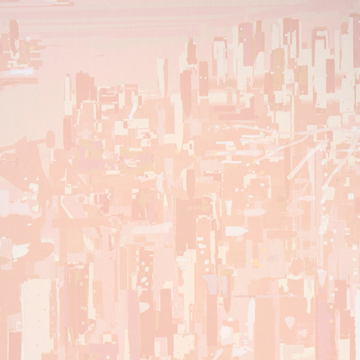 Schumacher Pascal Campion's New York Skyline Blush Wallpaper 5016191