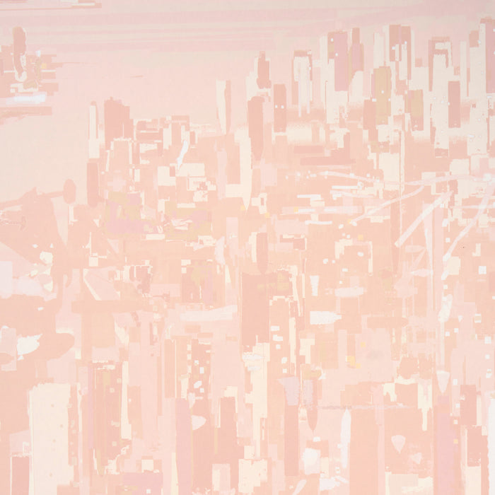 Schumacher Pascal Campion's New York Skyline Blush Wallpaper 5016191