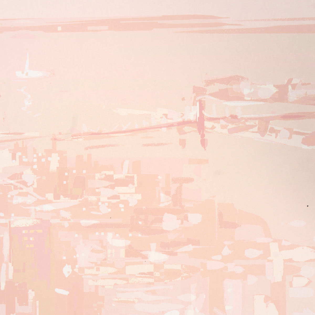 Schumacher Pascal Campion's New York Skyline Blush Wallpaper 5016191