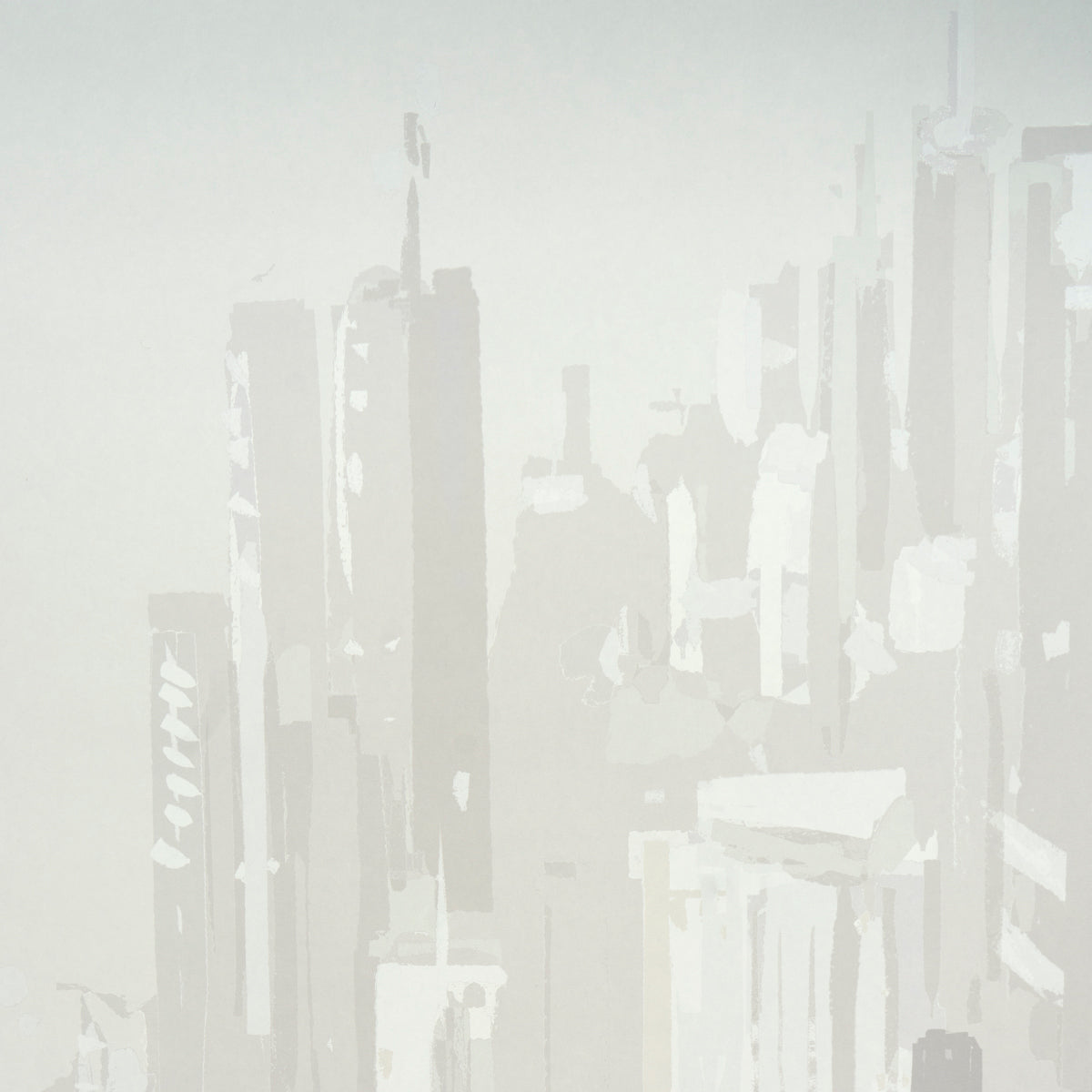 Schumacher Pascal Campion's New York Skyline Soft Gray Wallpaper 5016192