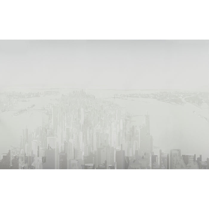 Schumacher Pascal Campion's New York Skyline Soft Gray Wallpaper 5016192