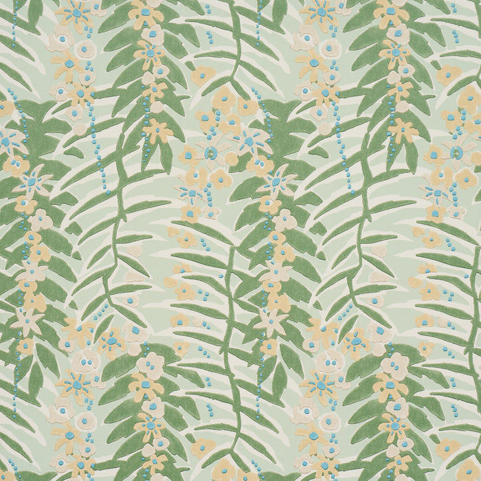 Schumacher Ashbee Botanical Aqua Wallpaper 5016250