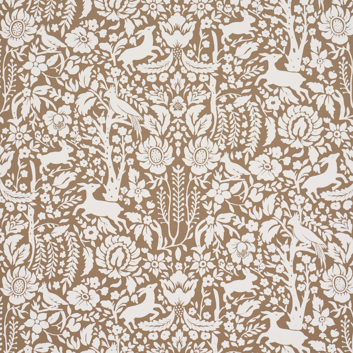 Schumacher Deerfield Mocha Wallpaper Sample 5016260