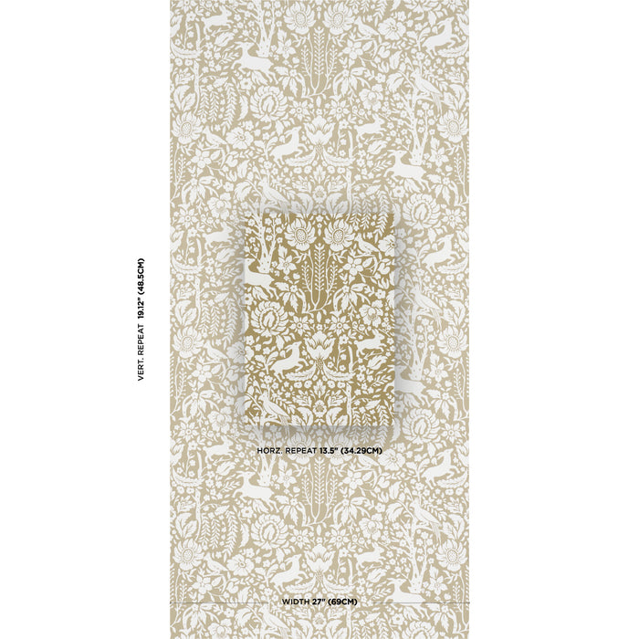 Schumacher Deerfield Moss Wallpaper Sample 5016261