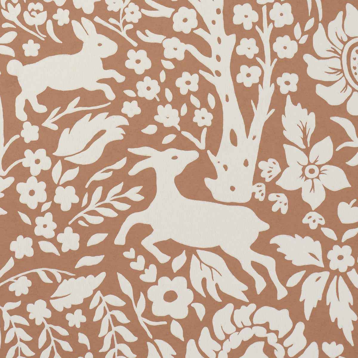 Schumacher Deerfield Spice Wallpaper Sample 5016262