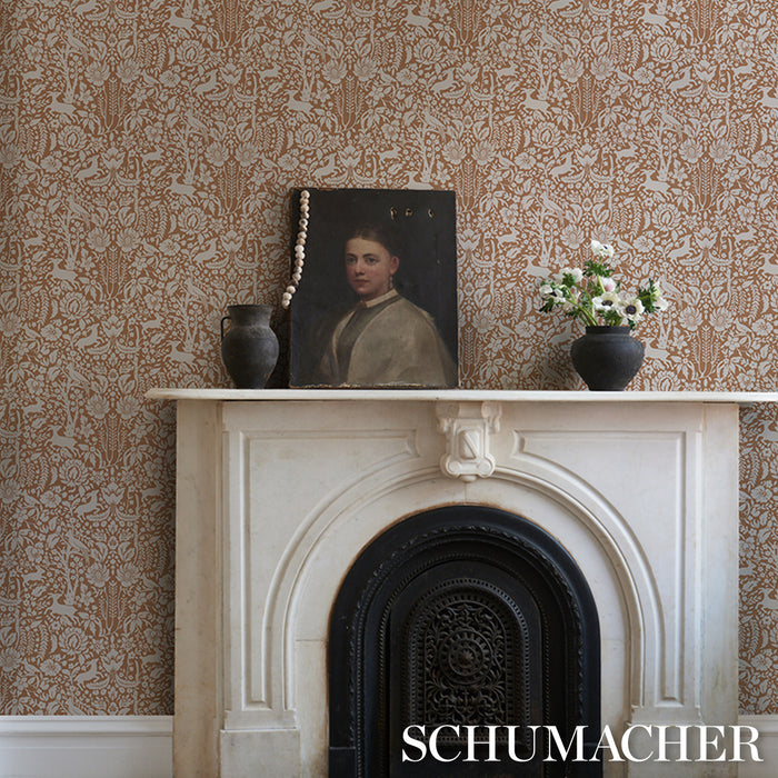 Schumacher Deerfield Spice Wallpaper 5016262