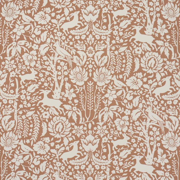 Schumacher Deerfield Spice Wallpaper Sample 5016262