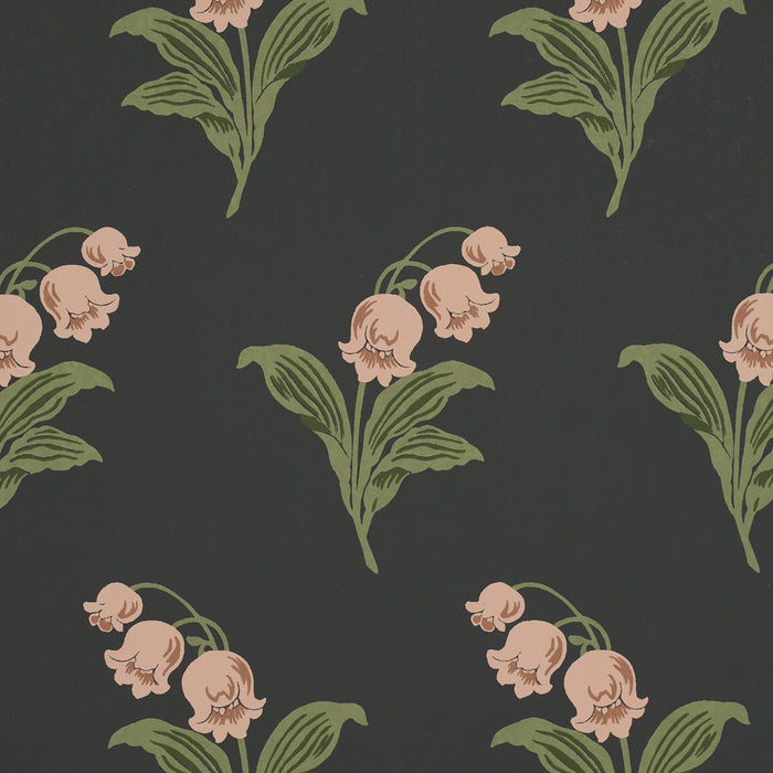 Schumacher Lily Of The Valley Midnight Wallpaper 5016282