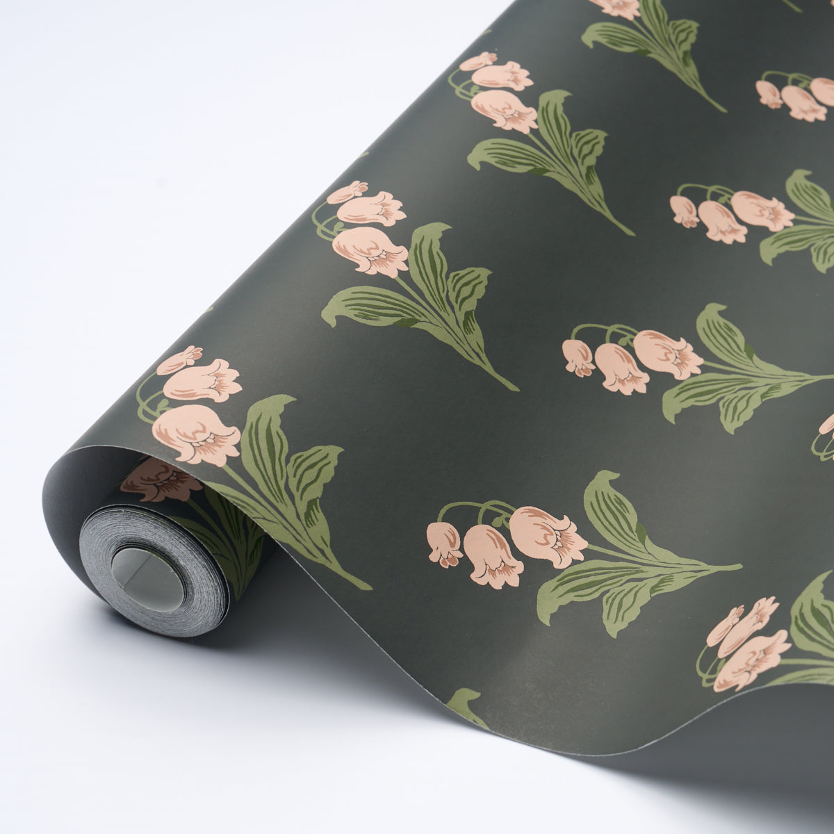 Schumacher Lily Of The Valley Midnight Wallpaper Sample 5016282