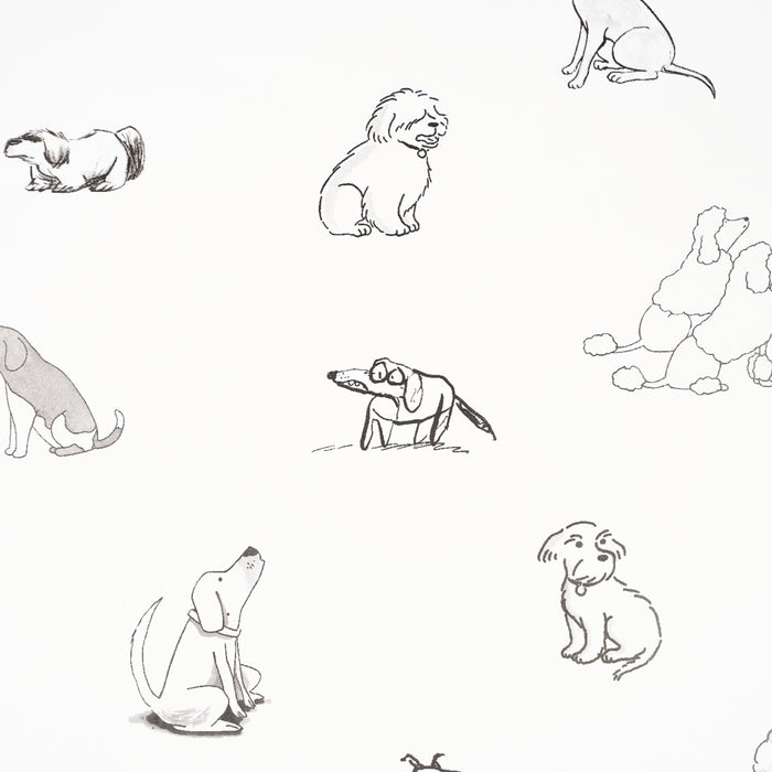 Schumacher Good Dogs Everywhere Black & White Wallpaper 5016300