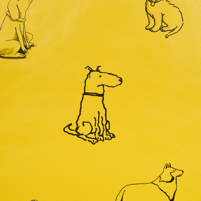 Schumacher Good Dogs Everywhere Taxi-Cab Yellow Wallpaper Sample 5016301