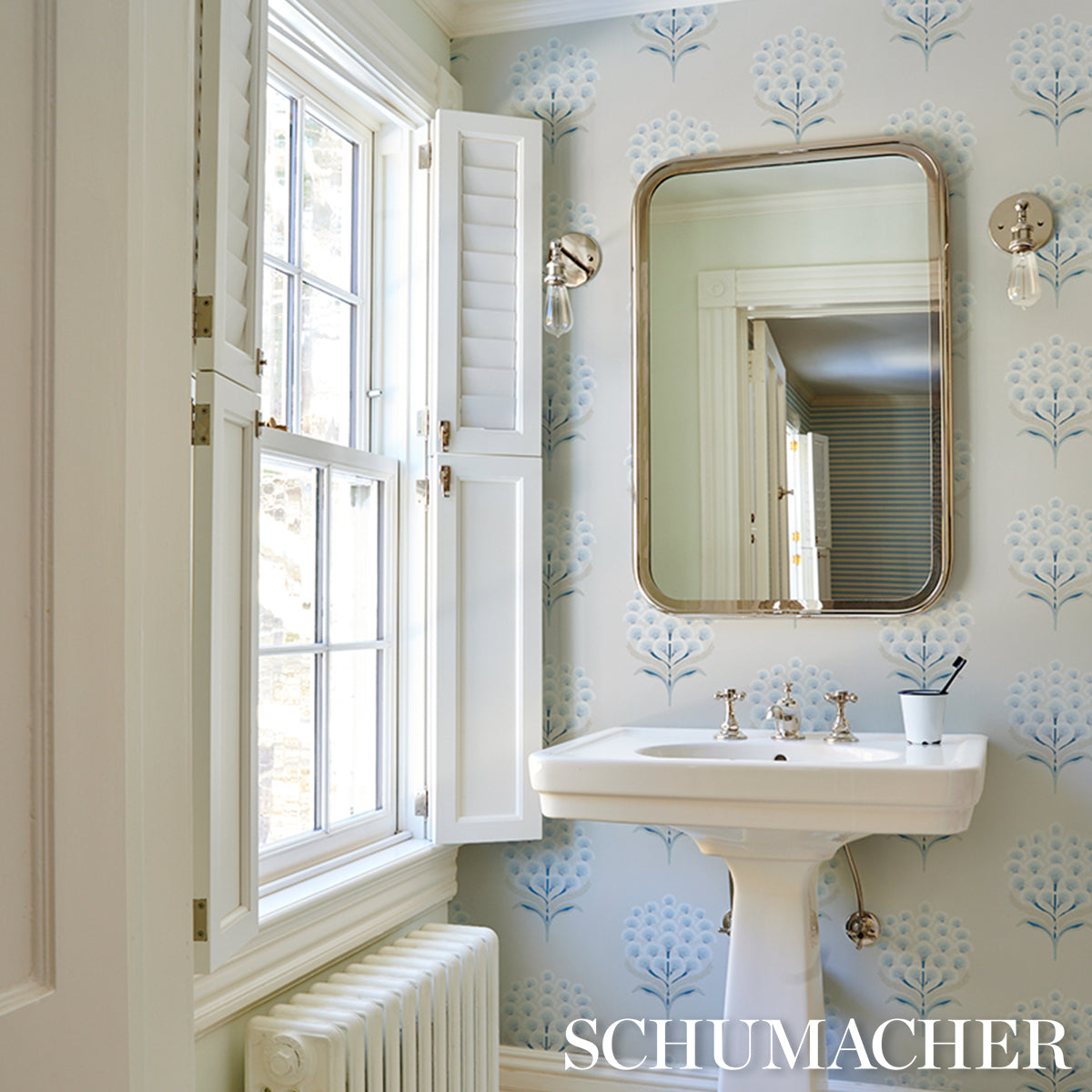 Schumacher Aurelia Porcelain Wallpaper 5016341