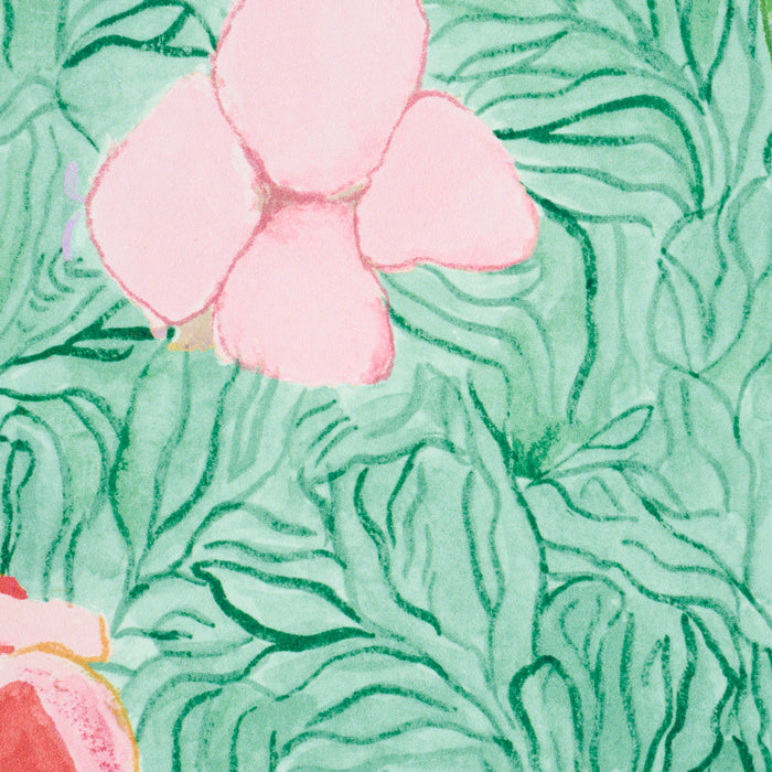 Schumacher Frank's Garden Pink & Green Wallpaper 5016421