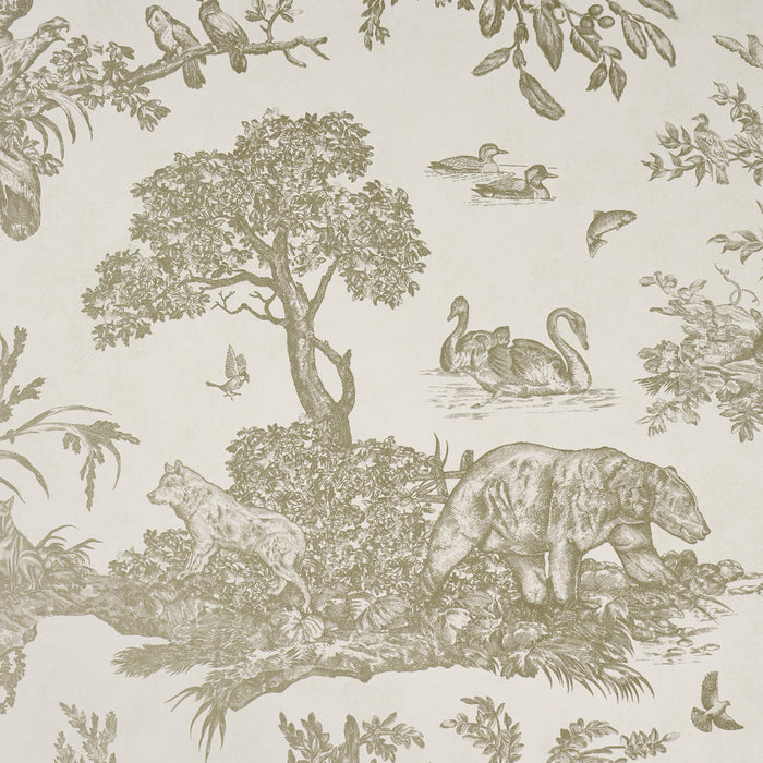 Schumacher Western Toile Stone Wallpaper 5016442