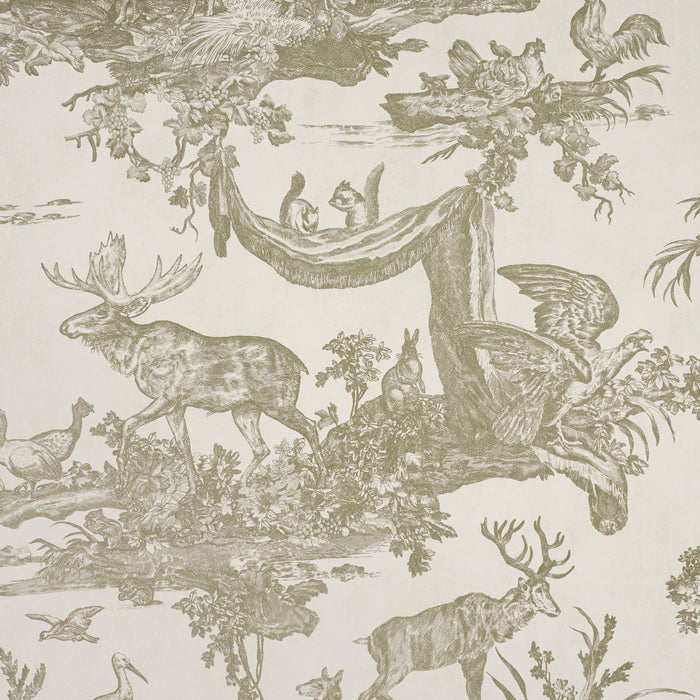 Schumacher Western Toile Stone Wallpaper 5016442