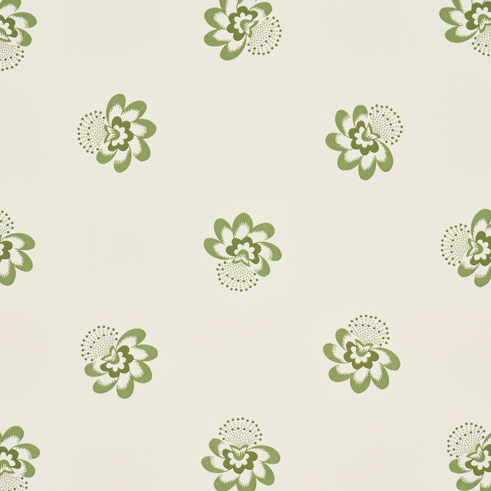 Schumacher Auclair Floral Green Wallpaper 5016482