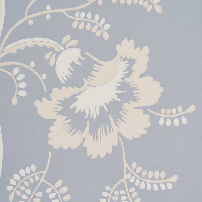 Schumacher Bell Flowers Light Blue Wallpaper 5016490