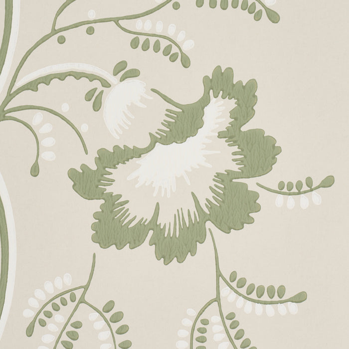 Schumacher Bell Flowers Green Wallpaper 5016491