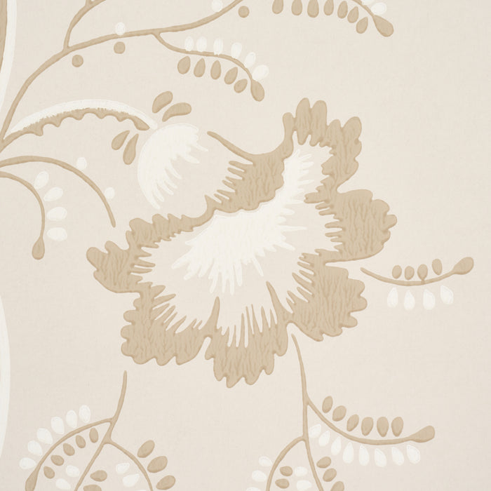 Schumacher Bell Flowers Neutral Wallpaper 5016492