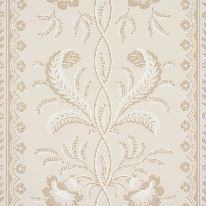 Schumacher Bell Flowers Neutral Wallpaper 5016492