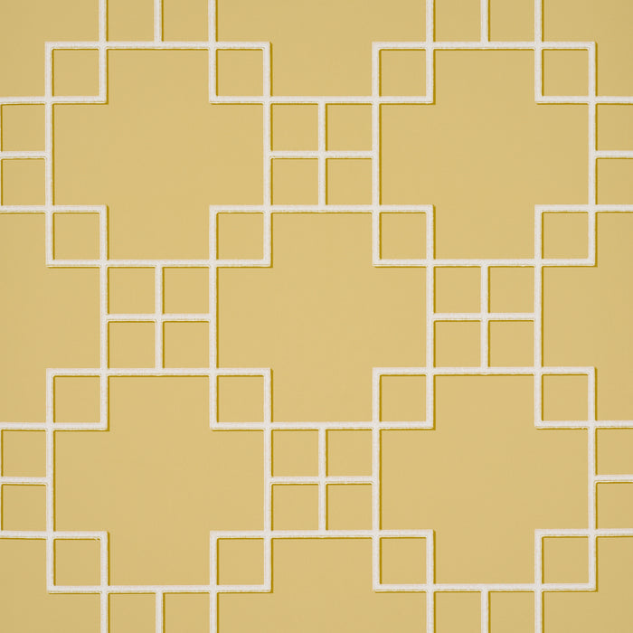 Schumacher Georgette Trellis Buttercup Wallpaper 5016500