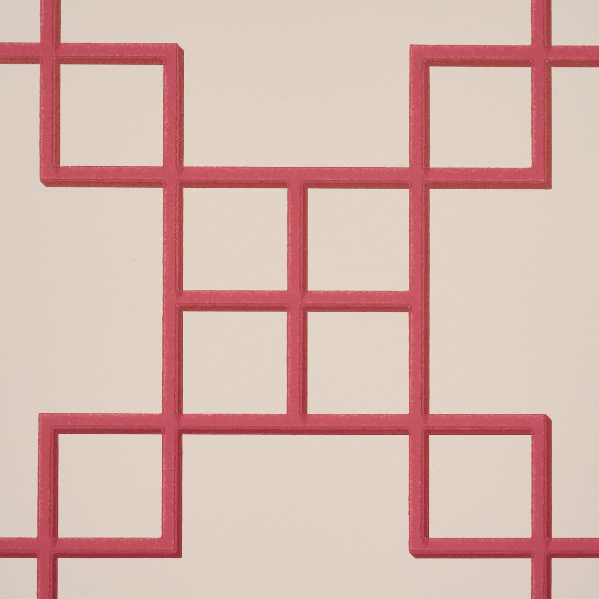 Schumacher Georgette Trellis Red Wallpaper 5016502