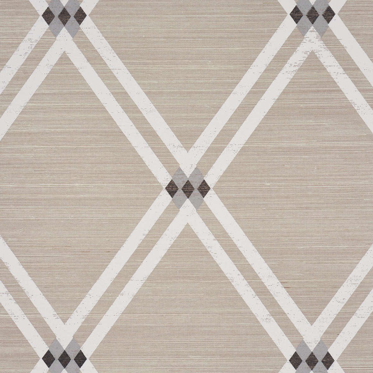 Schumacher Asolo Sisal Silver Wallpaper 5016540