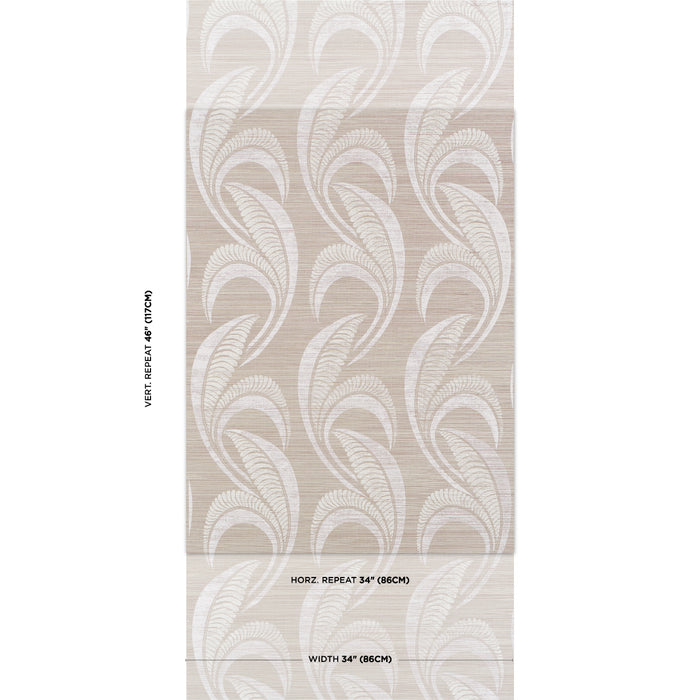 Schumacher Banana Leaf Sisal Silver Wallpaper 5016551