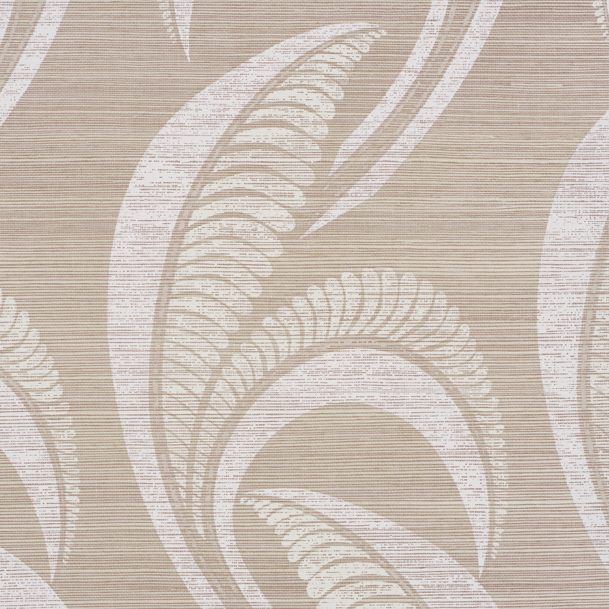 Schumacher Banana Leaf Sisal Silver Wallpaper 5016551