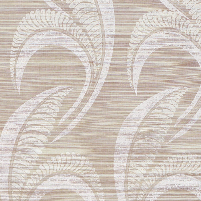 Schumacher Banana Leaf Sisal Silver Wallpaper 5016551