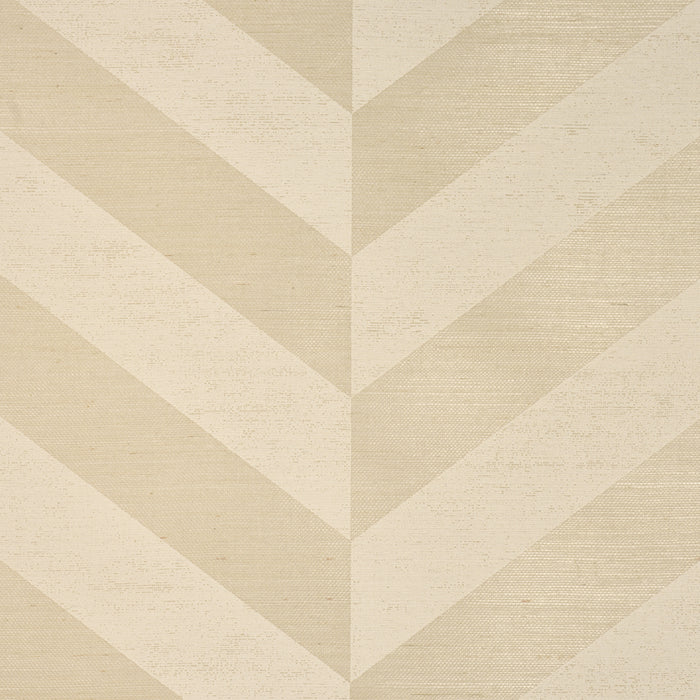 Schumacher Staggered Chevron Sisal Ivory Wallpaper 5016560