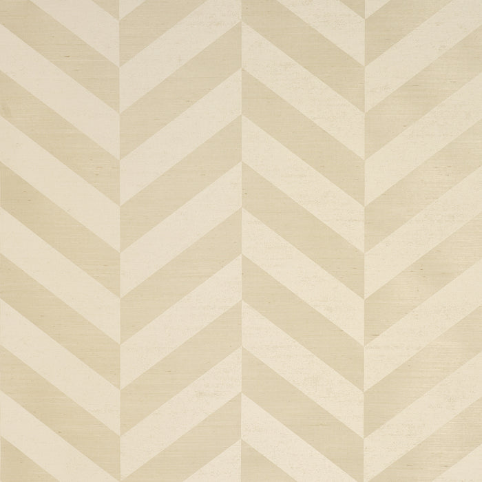 Schumacher Staggered Chevron Sisal Ivory Wallpaper Sample 5016560