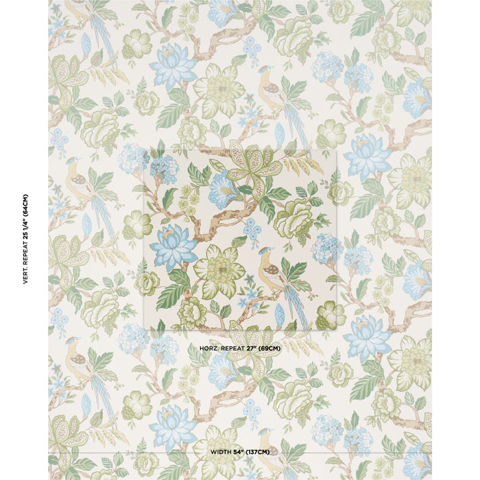 Schumacher Huntington Gardens Paradis Wallpaper Sample 5016662