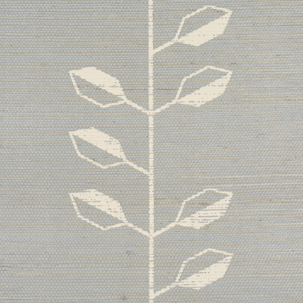 Schumacher Geo Leaf Sisal Mineral & Ivory Wallpaper 5016702