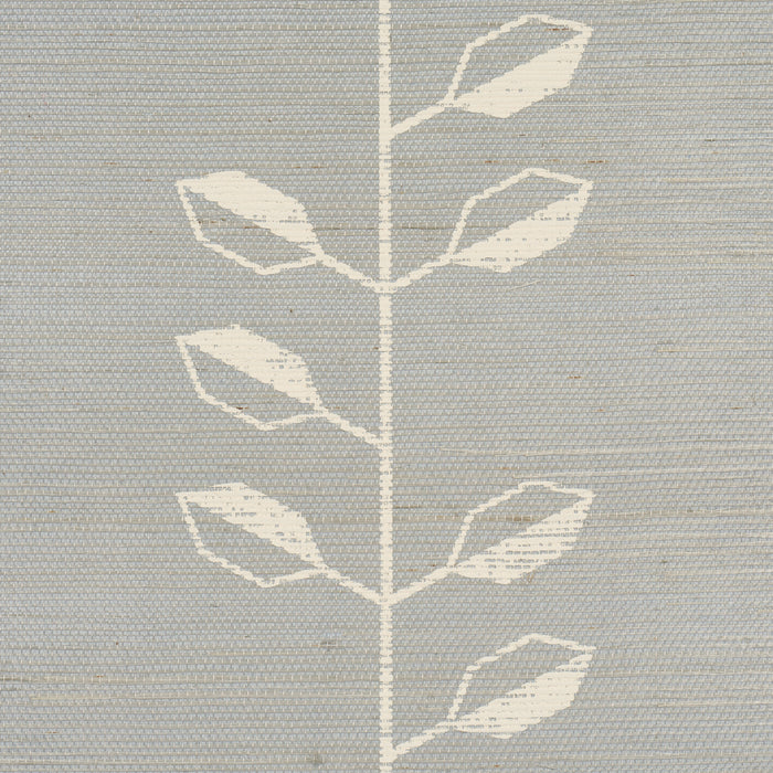 Schumacher Geo Leaf Sisal Mineral & Ivory Wallpaper 5016702