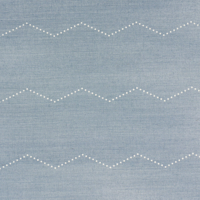 Schumacher Rivet Stripe Sisal Chambray Wallpaper Sample 5016710