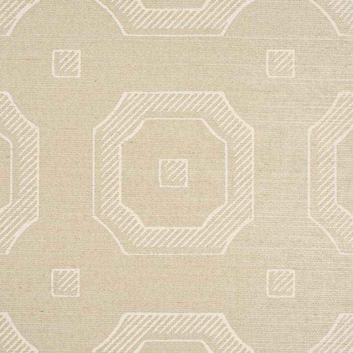 Schumacher Beveled Frame Sisal Oyster Wallpaper 5016731