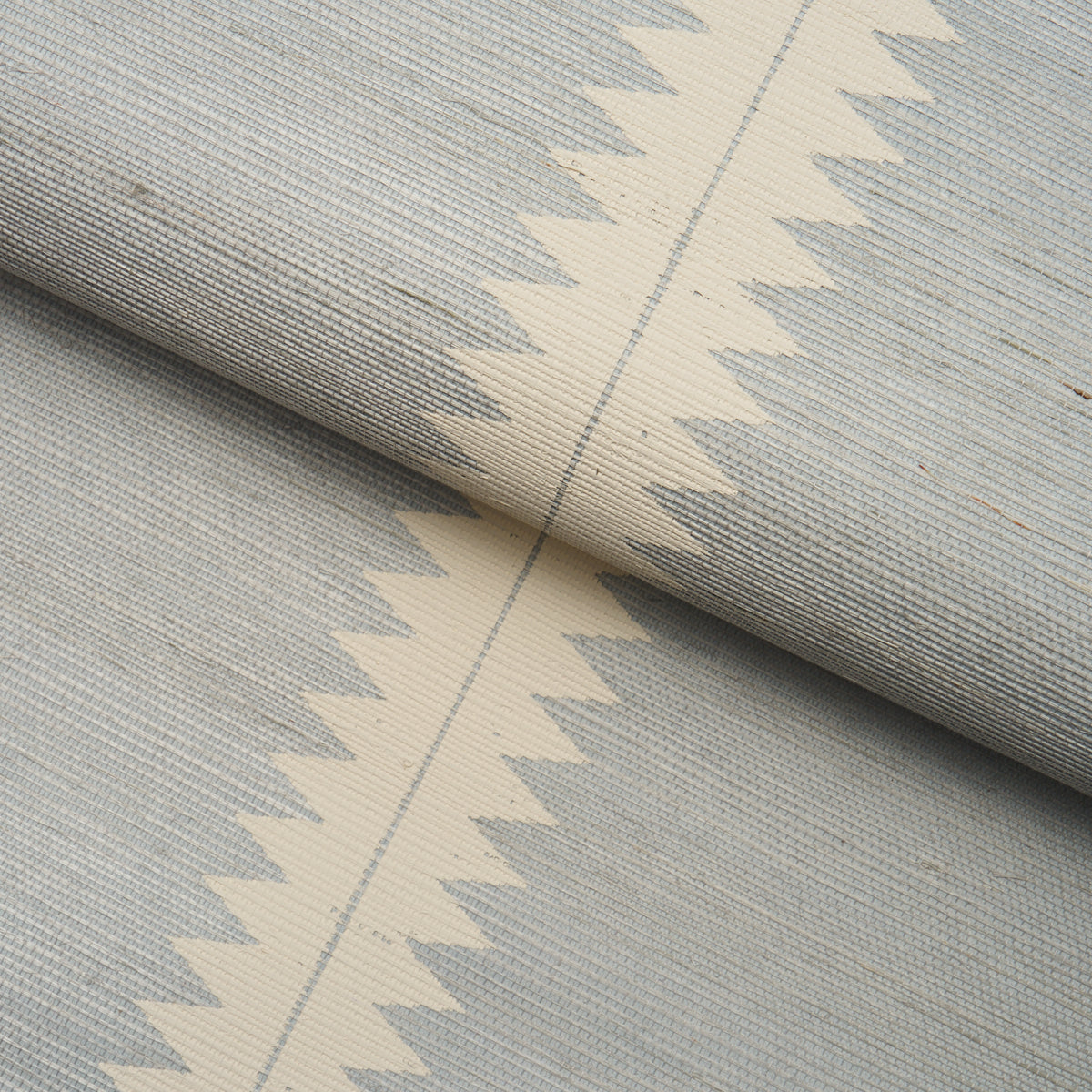 Schumacher Bristle Stripe Sisal Mineral Wallpaper Sample 5016740