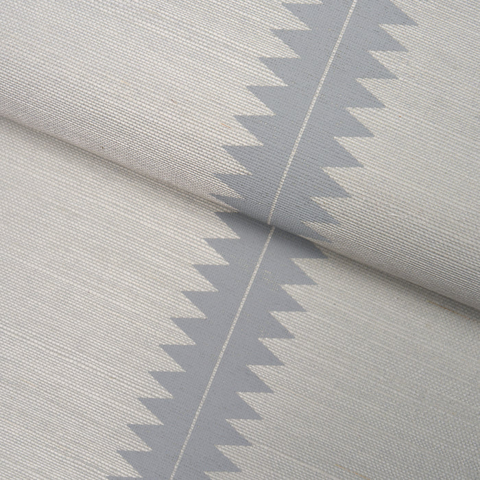 Schumacher Bristle Stripe Sisal Dove Wallpaper Sample 5016741