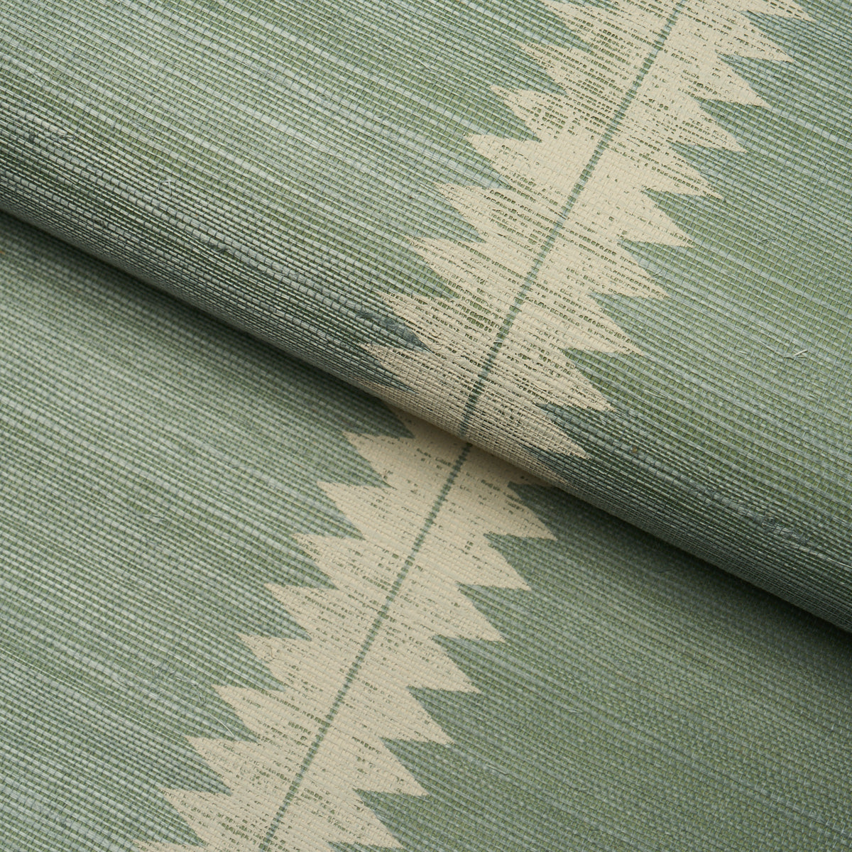 Schumacher Bristle Stripe Sisal Seaglass Wallpaper 5016742