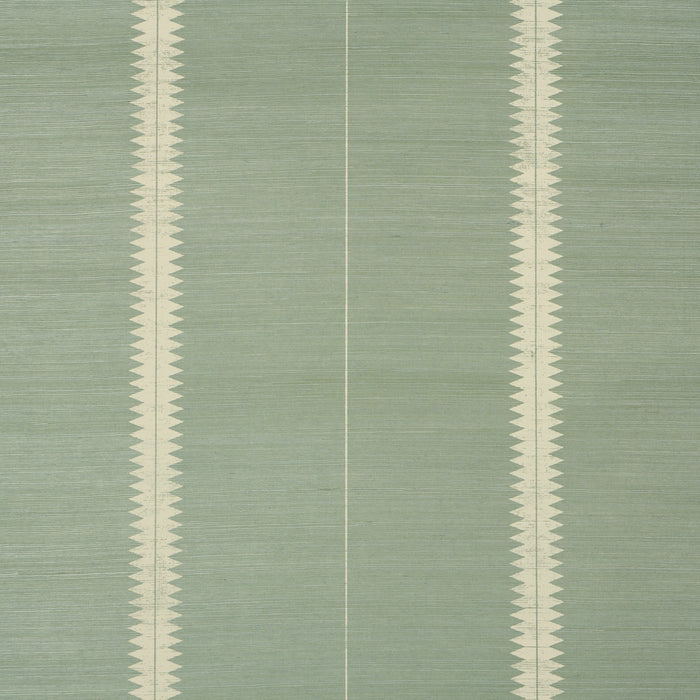 Schumacher Bristle Stripe Sisal Seaglass Wallpaper 5016742