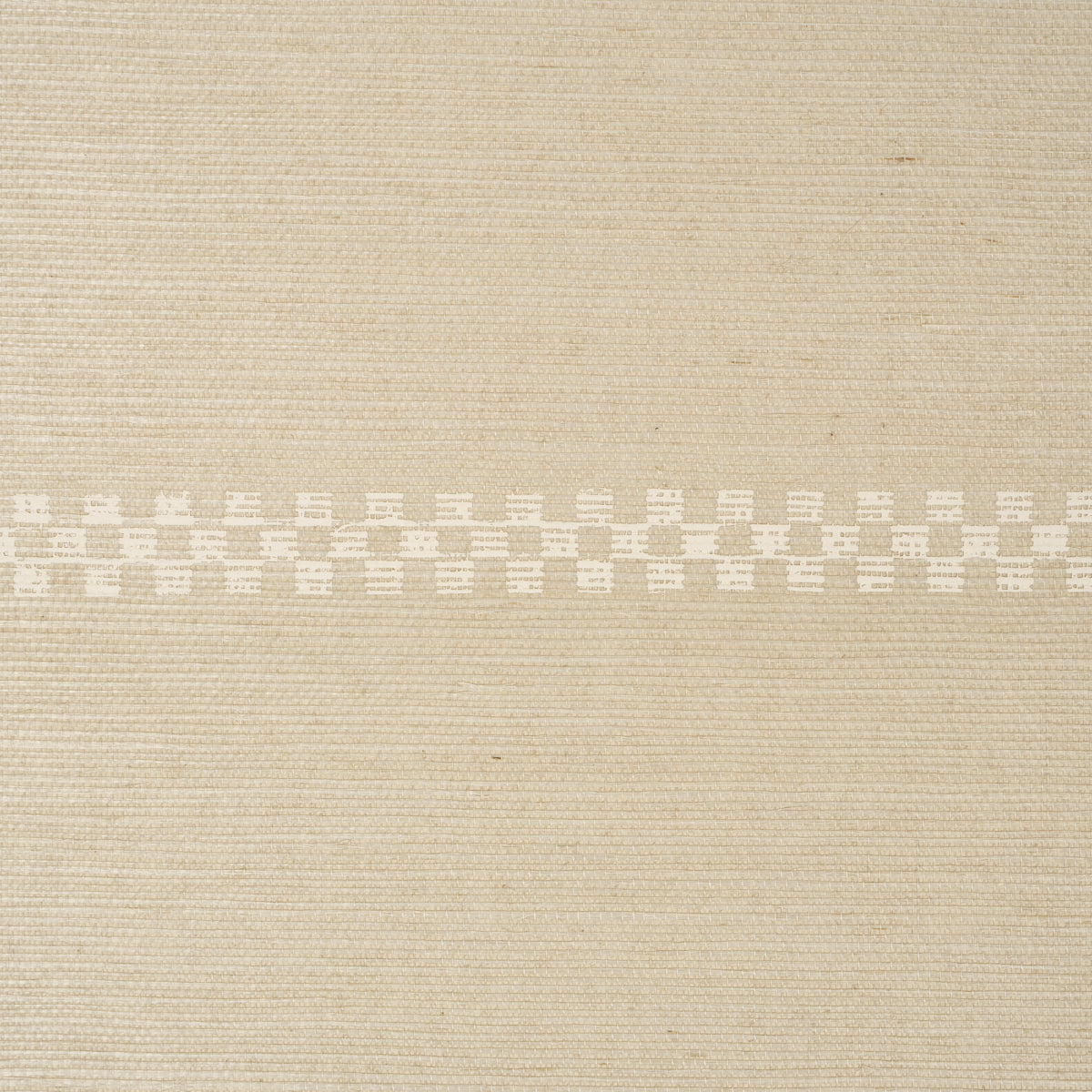 Schumacher Checkered Stripe Sisal Birch Wallpaper 5016751