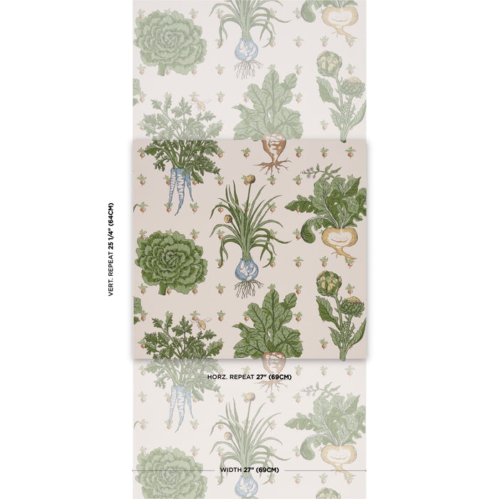 Schumacher Green Grocer Parchment Wallpaper 5016781