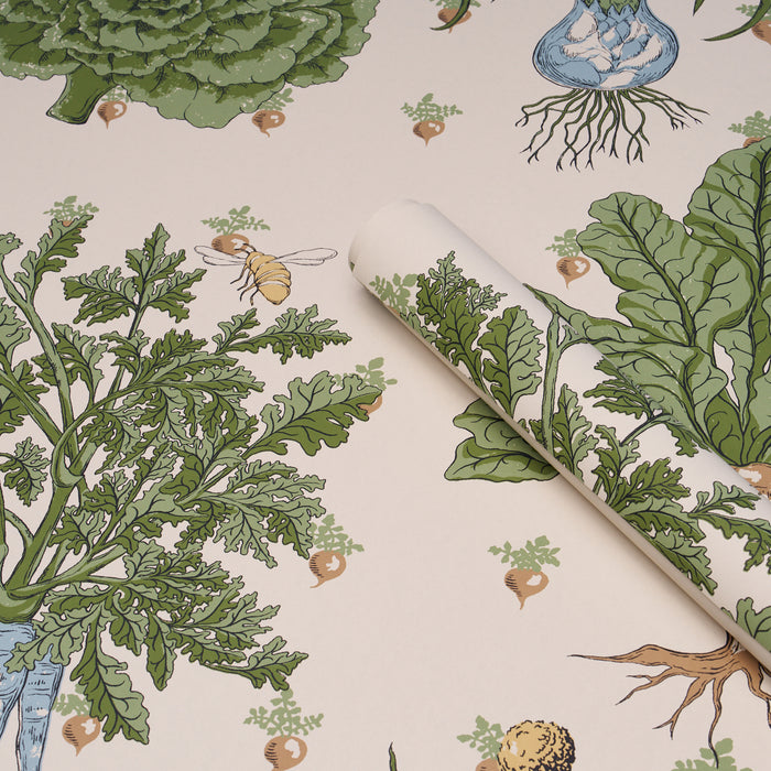 Schumacher Green Grocer Parchment Wallpaper 5016781