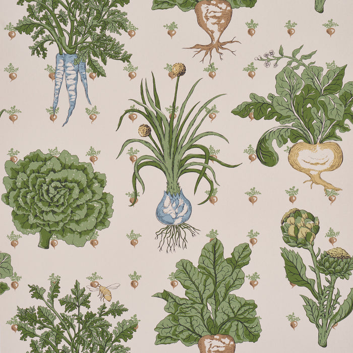 Schumacher Green Grocer Parchment Wallpaper 5016781